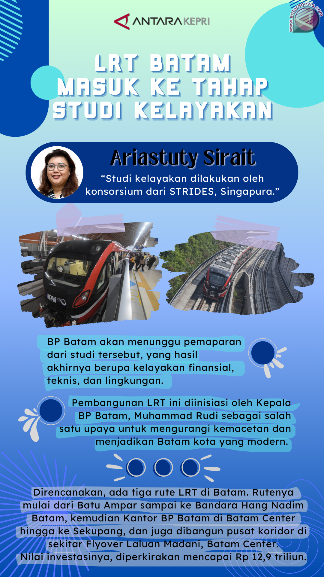 Proyek LRT di Batam memasuki tahap studi kelayakan oleh STRIDES Singapura