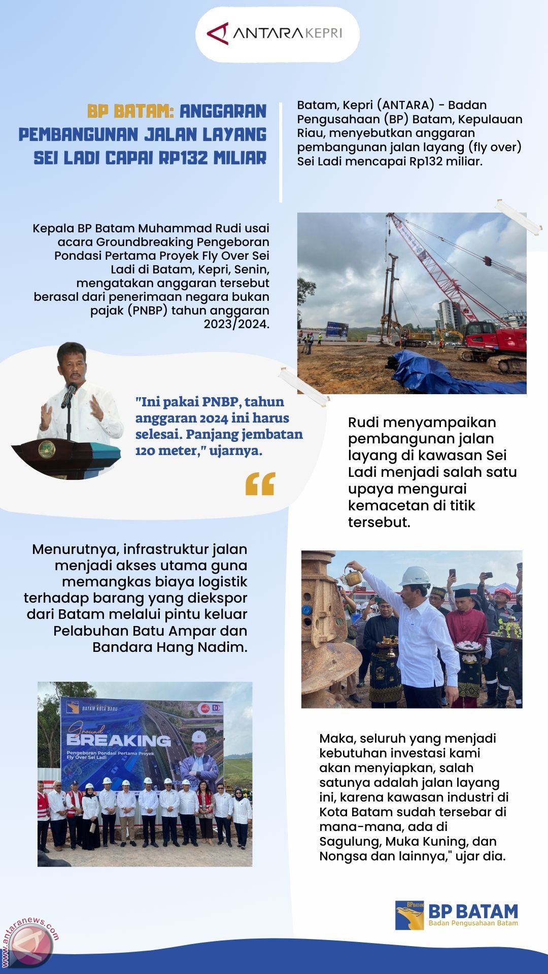 BP Batam: Anggaran pembangunan jalan layang Sei Ladi capai Rp132 miliar