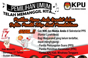 KPU Minahasa Tenggara - Pastikan Nama Anda Tercatat Dalam DPTHP