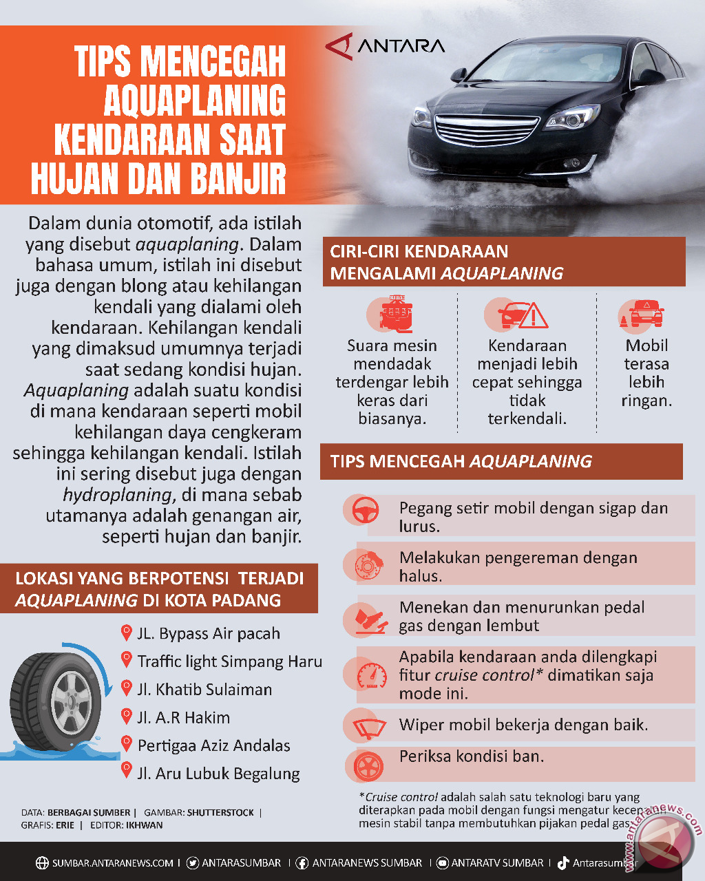 TIPS MENCEGAH AQUAPLANING KENDARAAN SAAT HUJAN DAN BANJIR