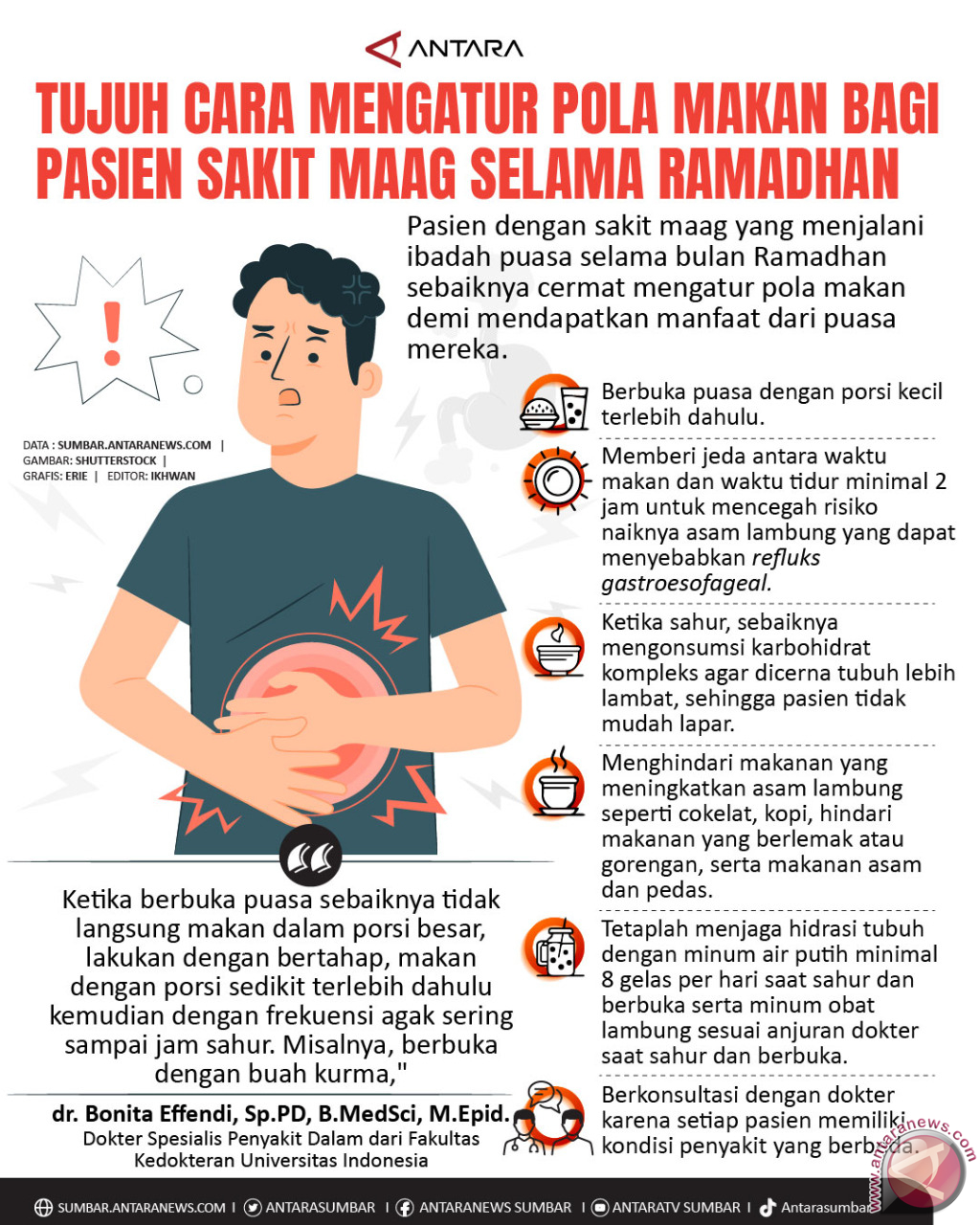 TUJUH CARA MENGATUR POLA MAKAN BAGI PASIEN SAKIT MAAG SELAMA RAMADHAN