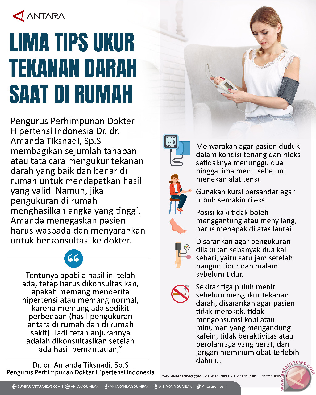 Lima tips ukur tekanan darah saat di rumah
