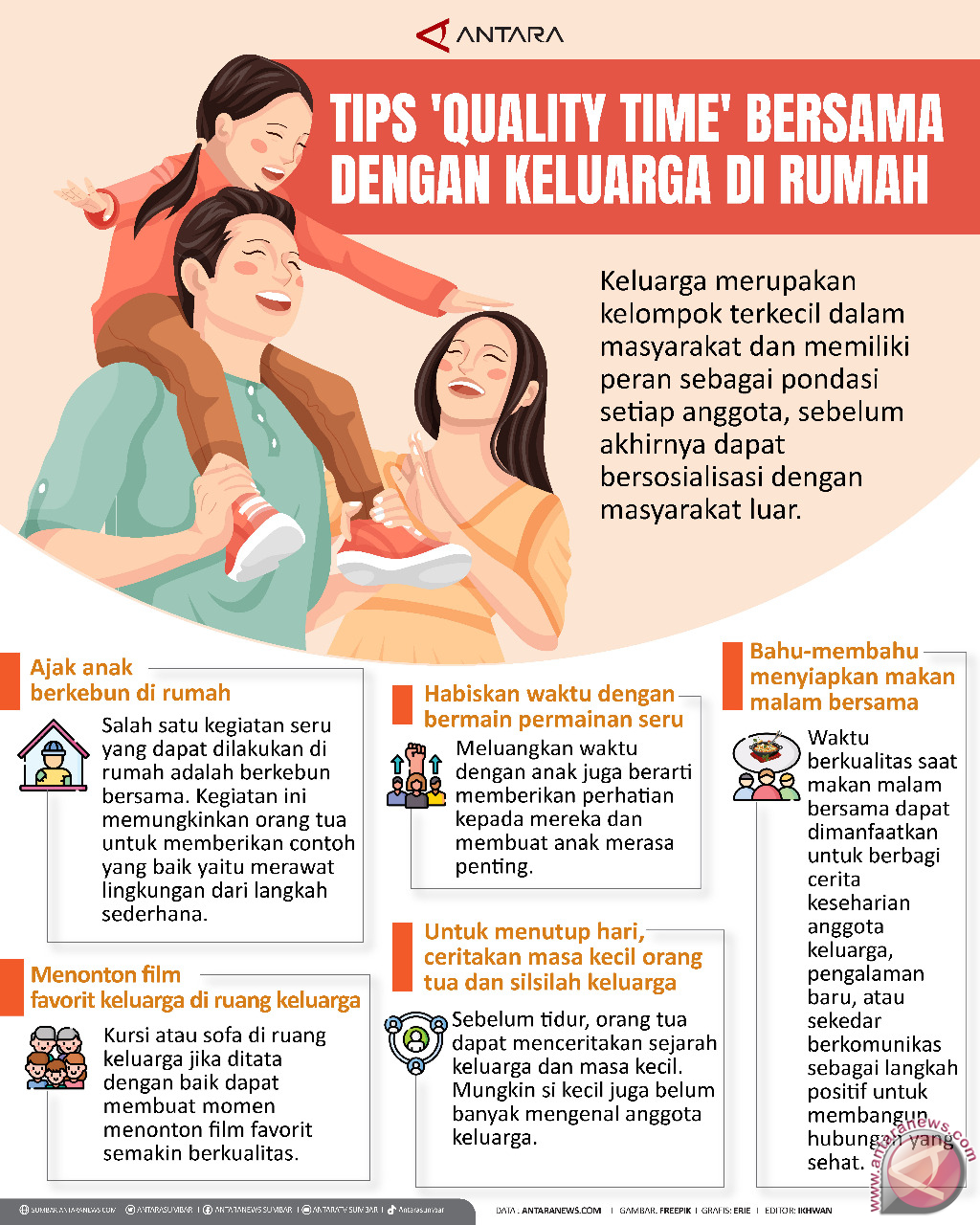 Tips "Quality Time" bersama dengan kekuarga di rumah