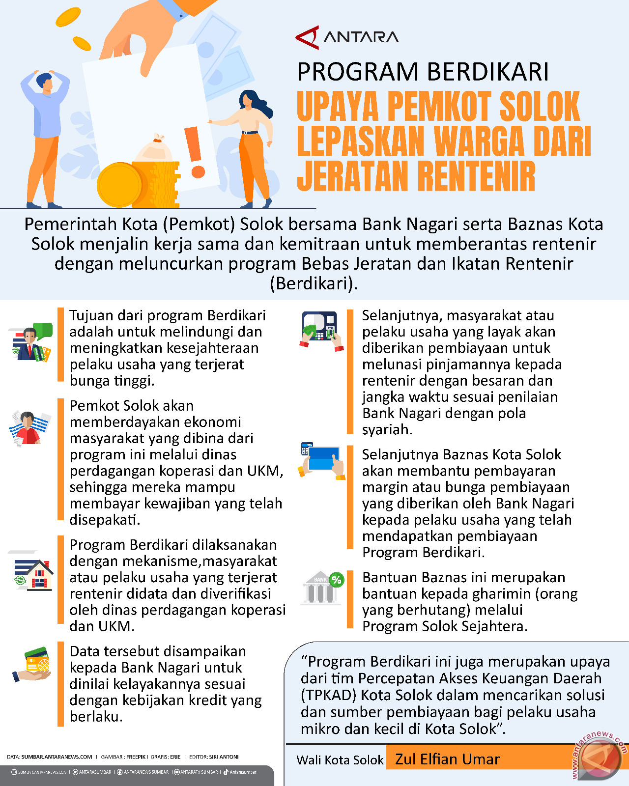 Program Berdikari upaya Pemkot Solok lepaskan warga dari jeratan rentenir