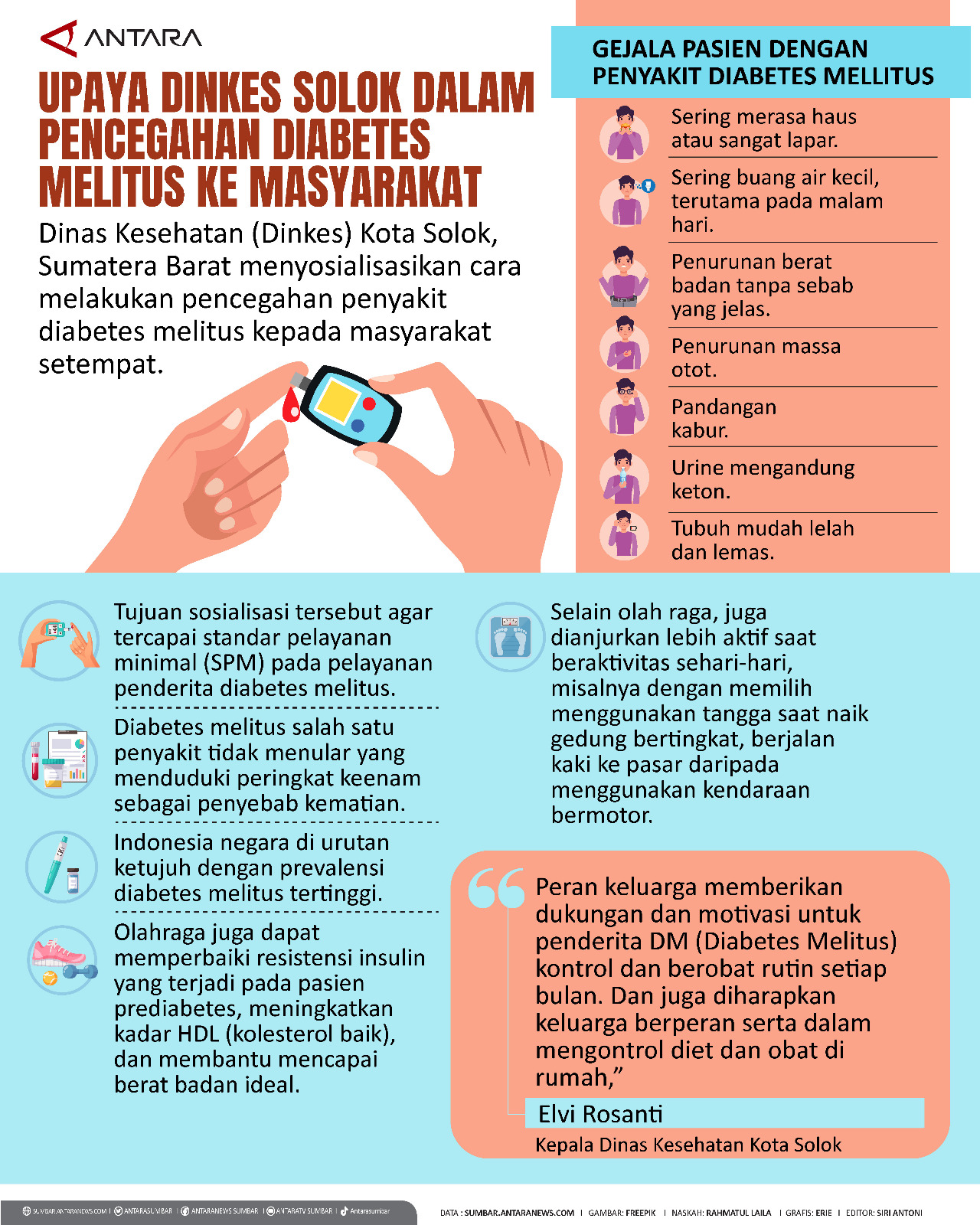 Upaya Dinkes Solok dalam pencegahan diabetes melitus ke masyarakat