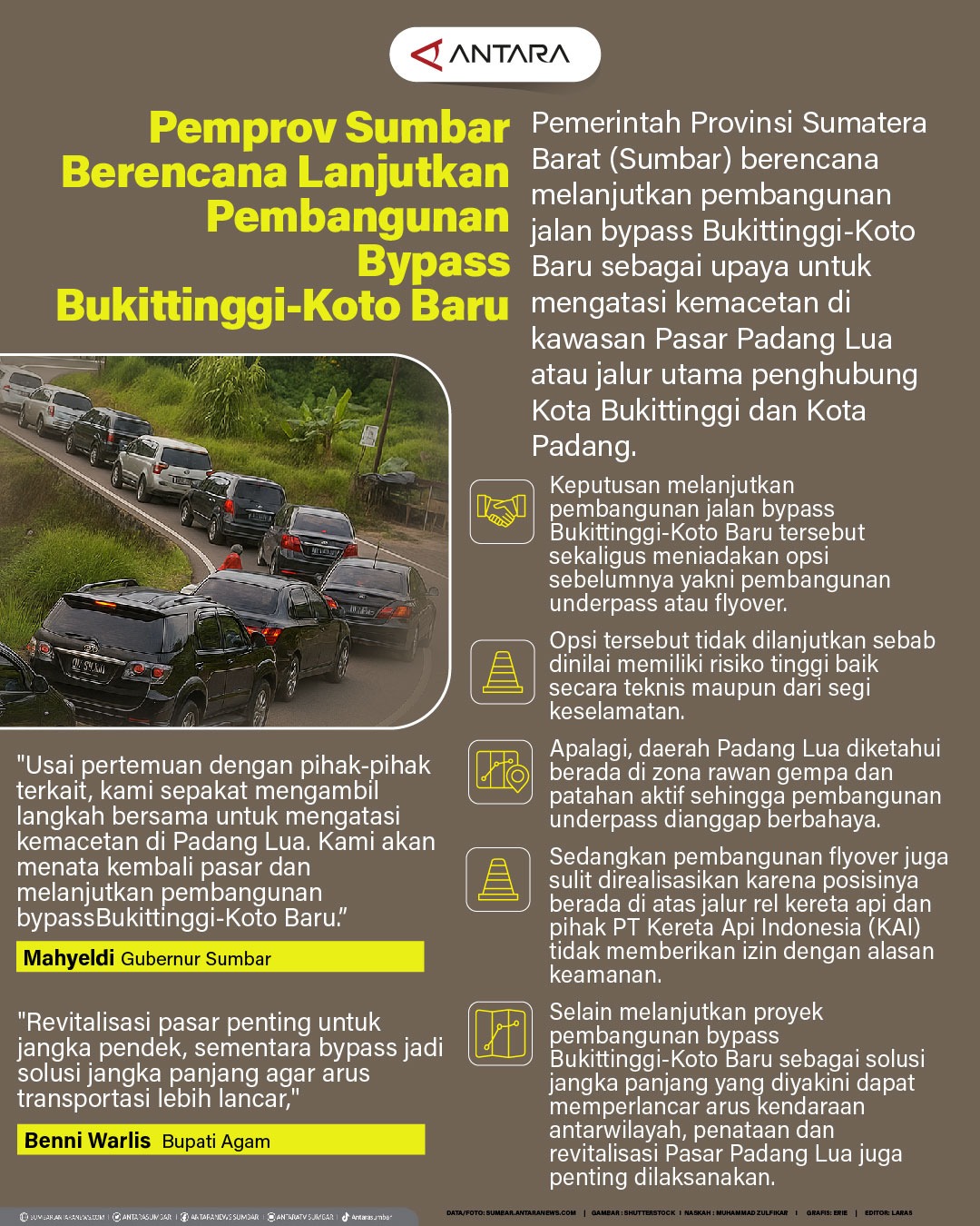 Pemprov Sumbar berencana lanjutkan pembangunan Bypass Bukittinggi-Koto Baru