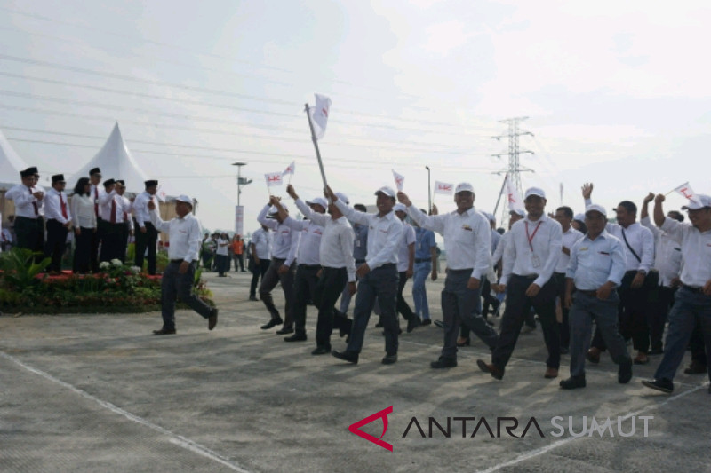 Upacara peringatan Kemerdekaan RI ke-73 BUMN di Sumut